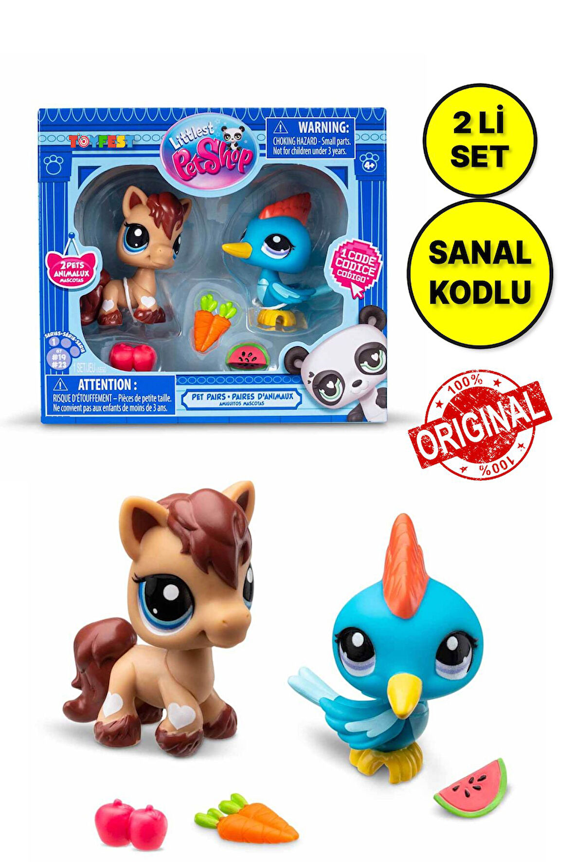 Littlest Pet Shop Minişler 2’li Figür Seti S1 - Pony ve Ağaçkakan - 5 CM