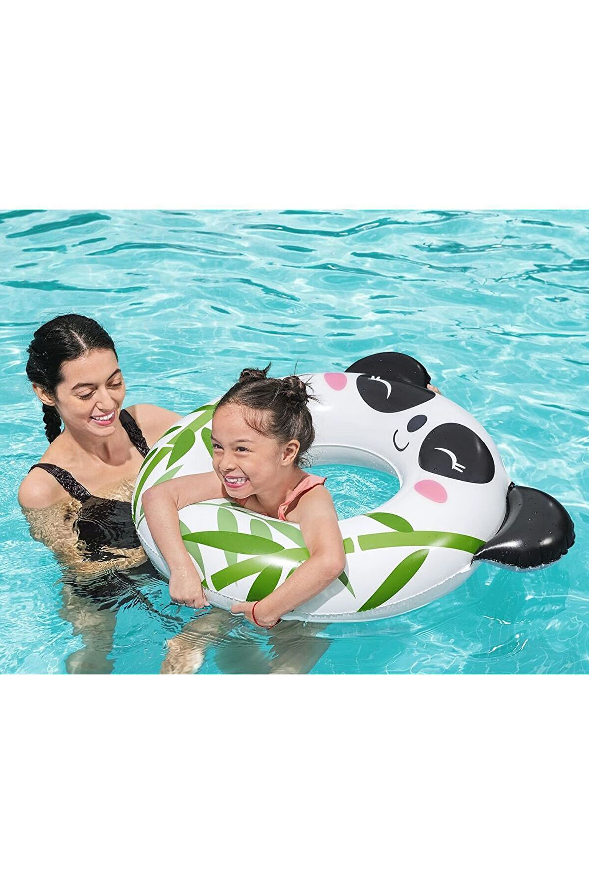 Panda Figürlü Çocuk Deniz Havuz Yüzme Simidi - 80 CM - ( 3 - 6 Yaş Arası ) 36351