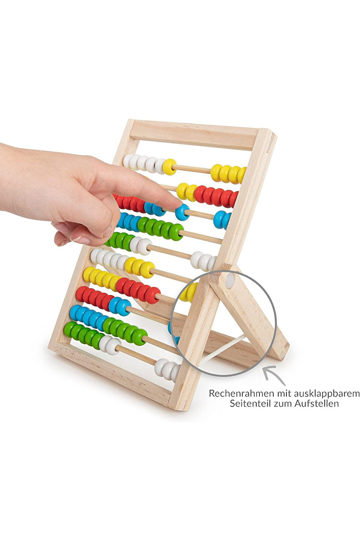 Ahşap Ayaklı Renkli Boncuklu Abaküs