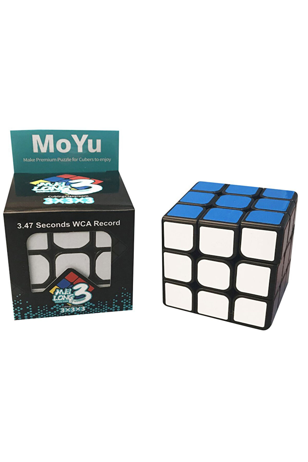 Moyu 3X3 Küp Stickerlı Küp Hızlı Rübik Zeka Sabır Küpü