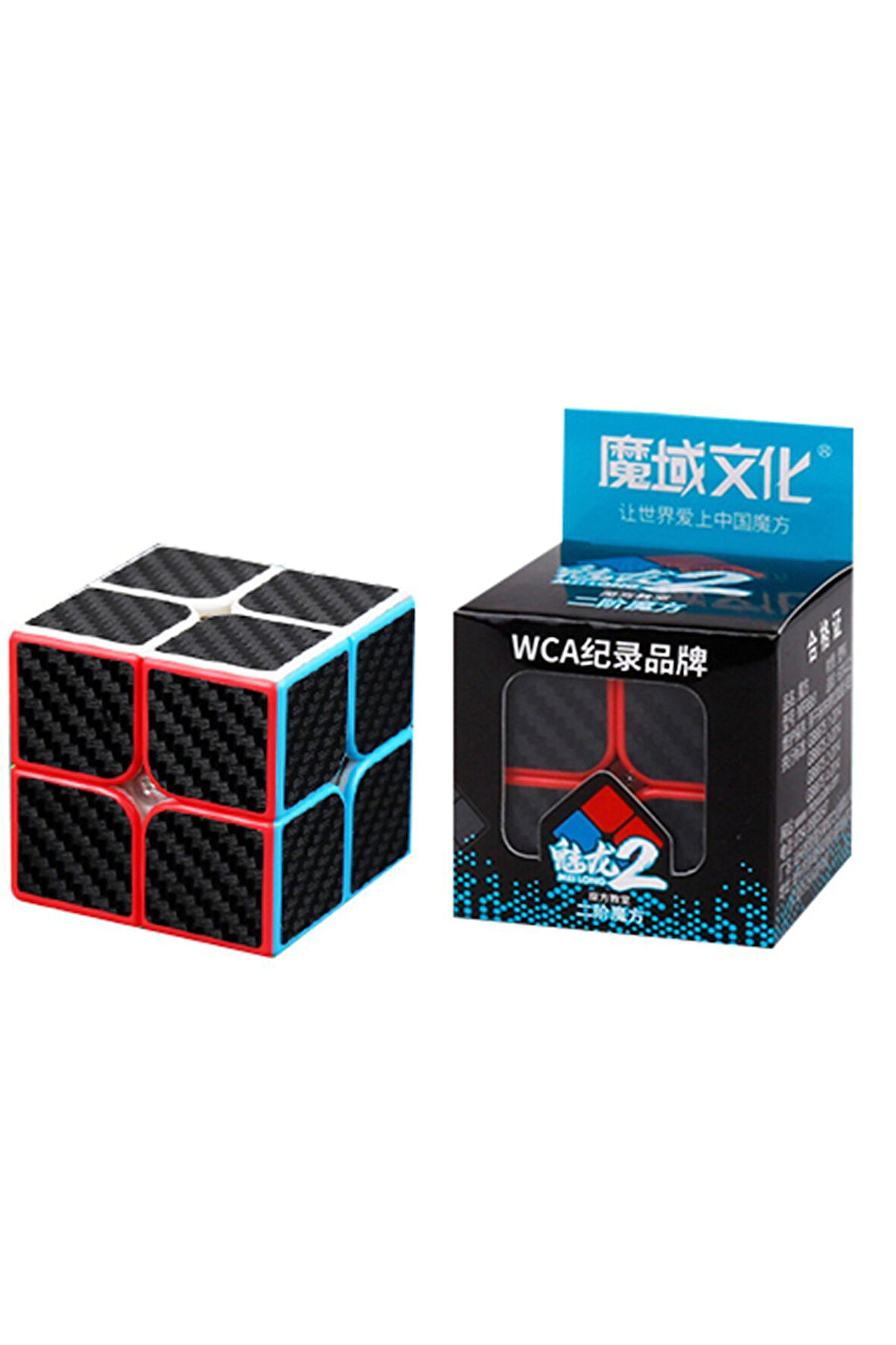 Moyu Fiber Karbon 2X2 Küp Hızlı Rübik Zeka Sabır Küpü