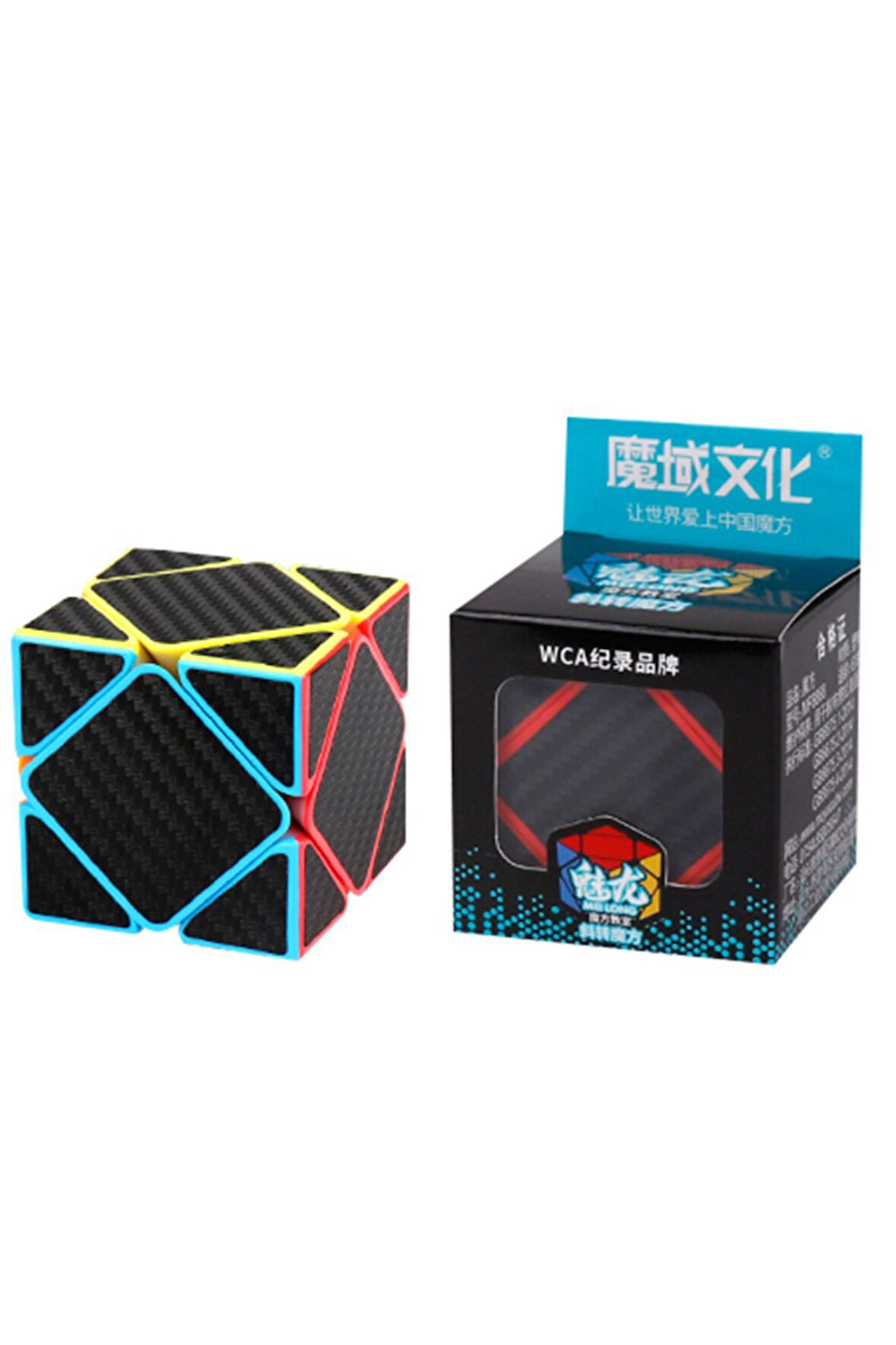 Moyu Fiber Karbon Skewb Küp Hızlı Rübik Zeka Sabır Küpü