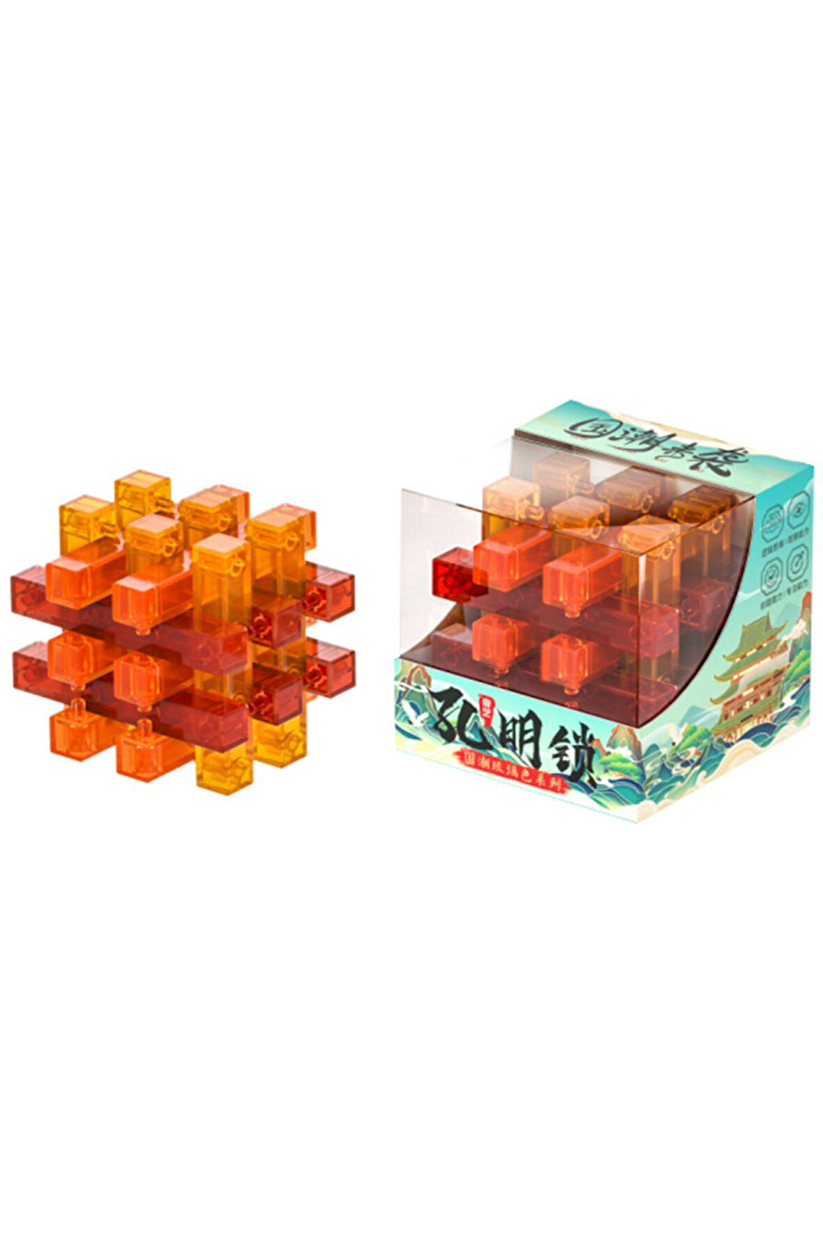 QY Kong Ming Locks Eighteen Arhats / High Level Hızlı Rübik Zeka Sabır Küpü