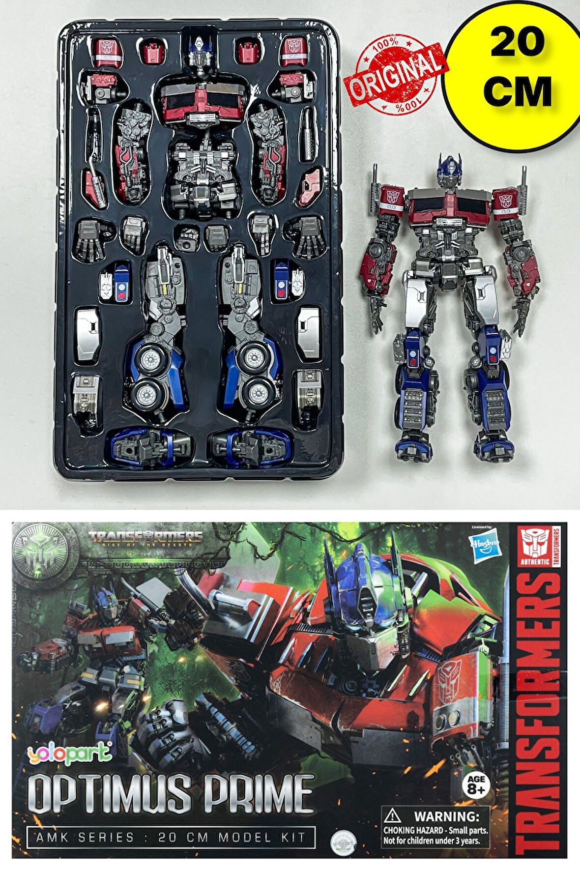 Transformers Başlangıç Rise Of The Beasts Amk Series Optimus Prime Model Kit Parçalı Figür - 20 Cm