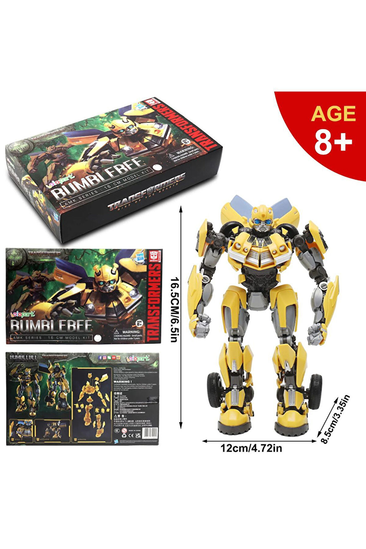 Transformers Başlangıç Rise Of The Beasts Amk Series Bumblebee Model Kit Parçalı Figür - 16 Cm