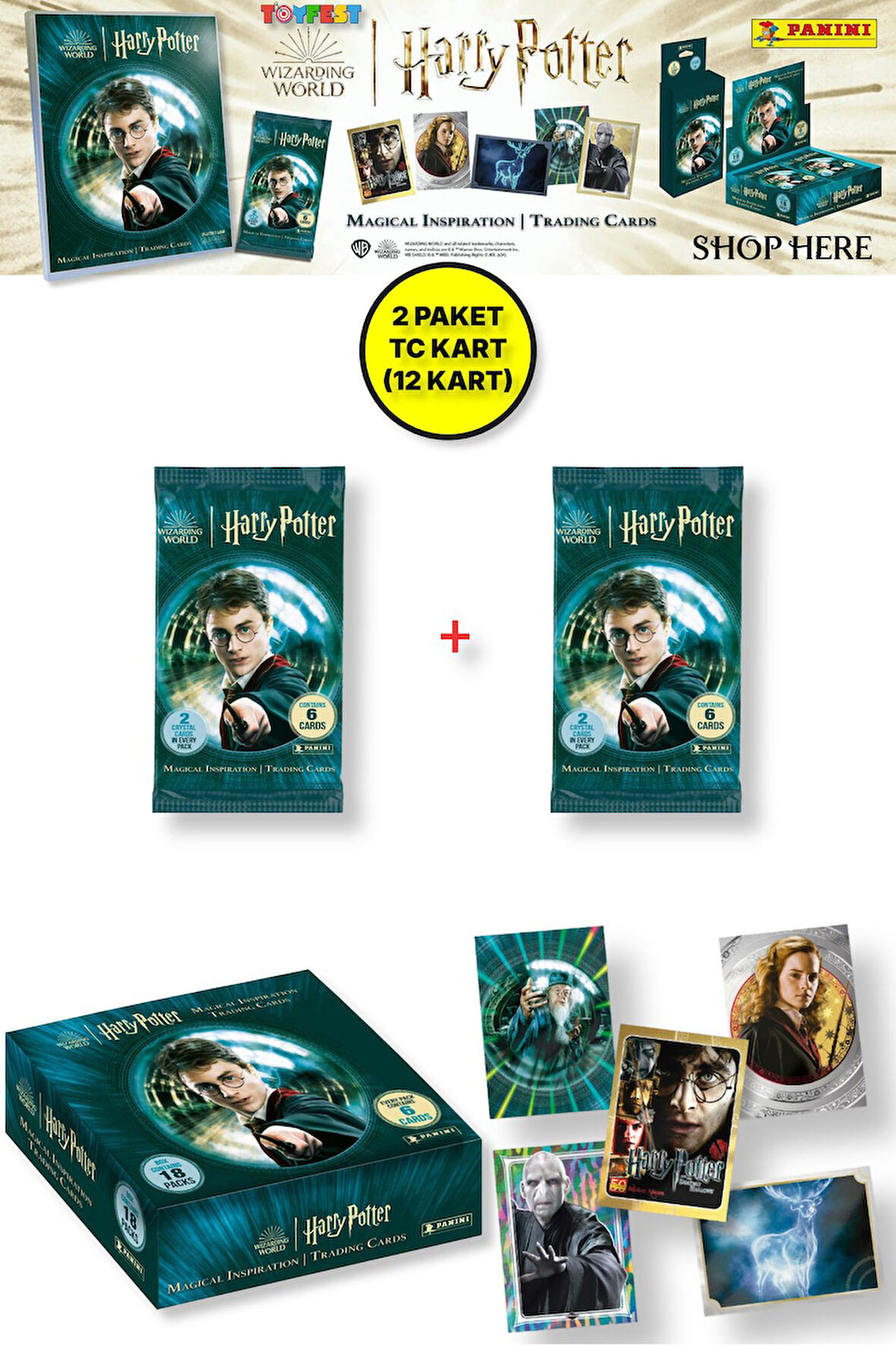 Panini Harry Potter Koleksiyonluk Trading Kart - 2 PAKET (12 KART)