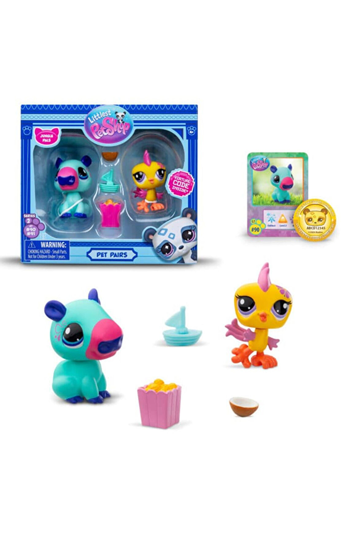 Littlest Pet Shop Minişler 2’li Figür Seti S2 - Kapibara Ve Kuş - 5 Cm  Minişler