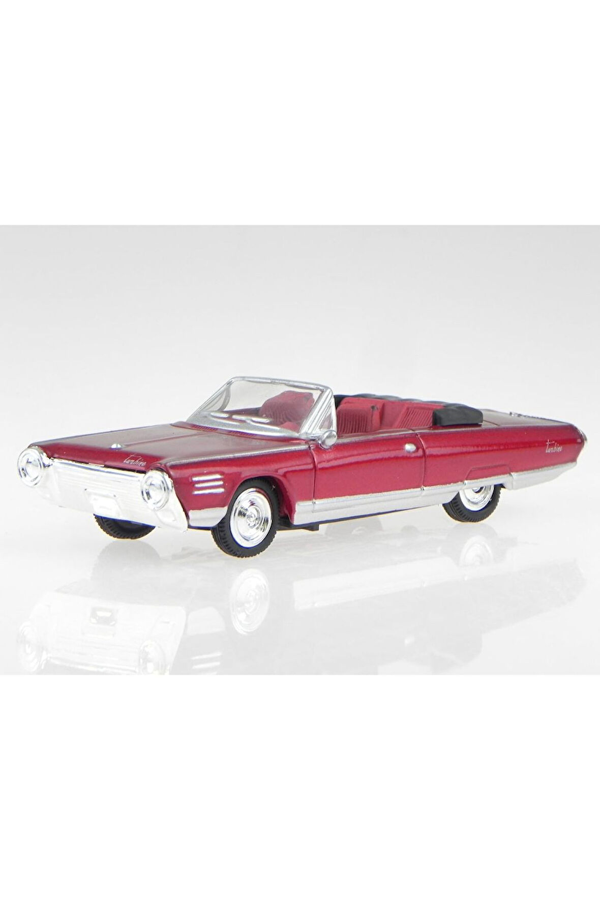 1:43 Ölçekli Lisanslı Metal Retro Amerikan Arabaları - Chrysler Turbine Car Cabrio 1964 - 10 CM