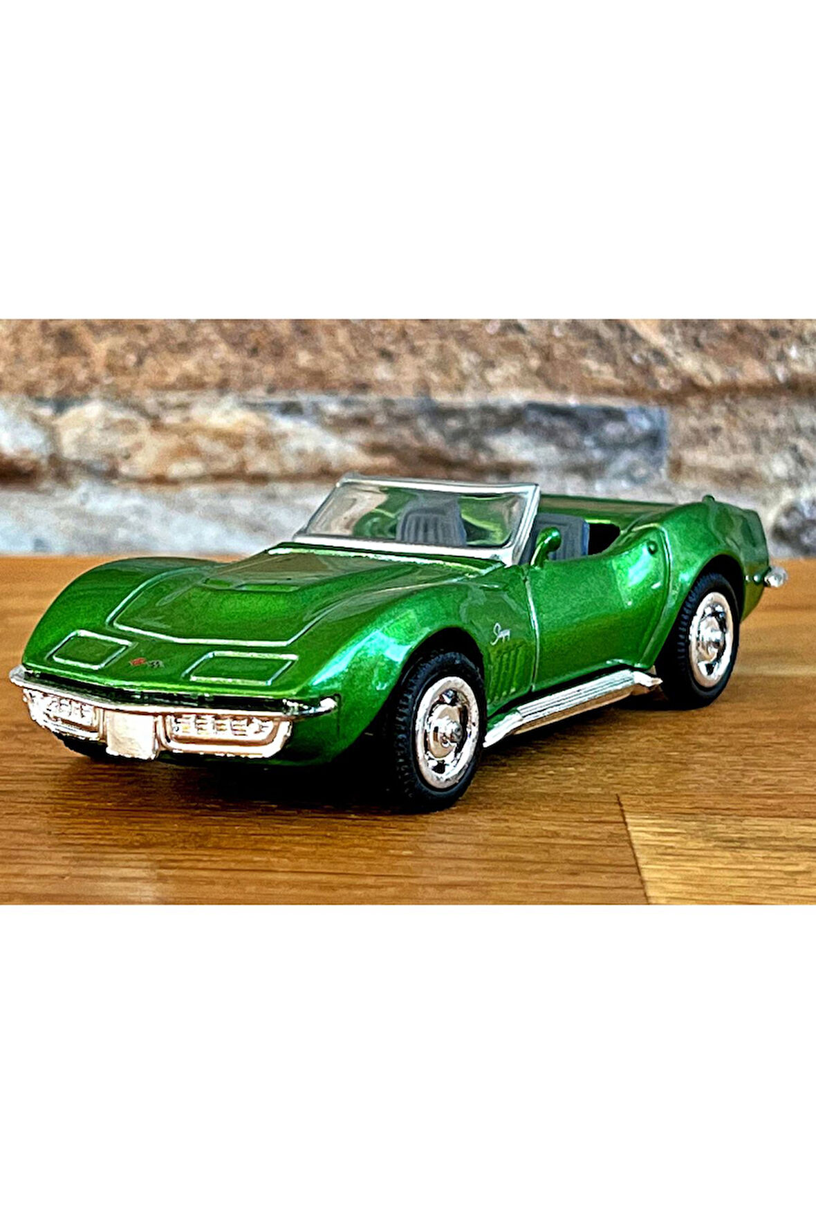 1:43 Ölçekli Lisanslı Metal Retro Amerikan Arabaları - Chevrolet Corvette 1969 - 10 CM