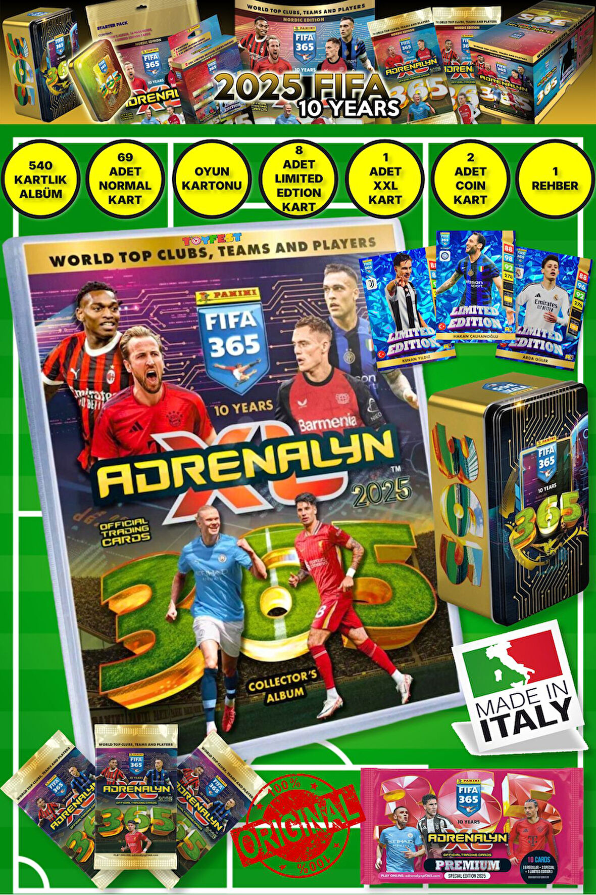 Panini Adrenalyn Fifa 365 - 2025 Official Trading Card Futbolcu Kartları Mega Set !..