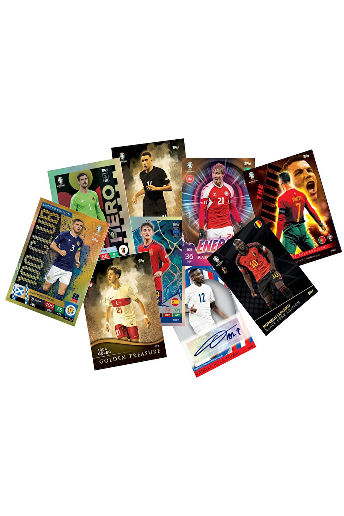 ALMANYA EURO 2024 Avrupa Şampiyonası Match Attax - 1 ADET Resmi Futbolcu Kart Paketi (8 Adet Kart)