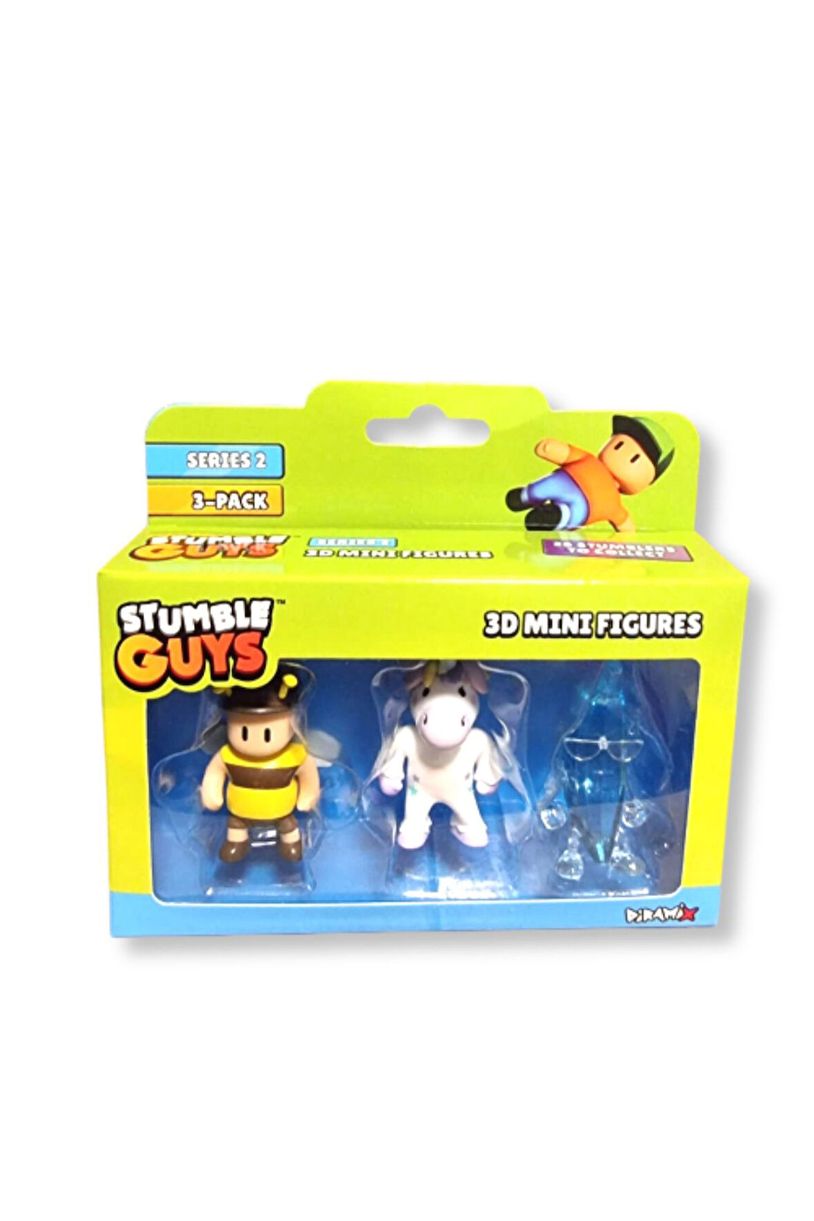 Stumble Guys Seri 2 - 3D Mini 3 lü Figür Seti - Stumblebee - Sprinkles - DiamondBanana