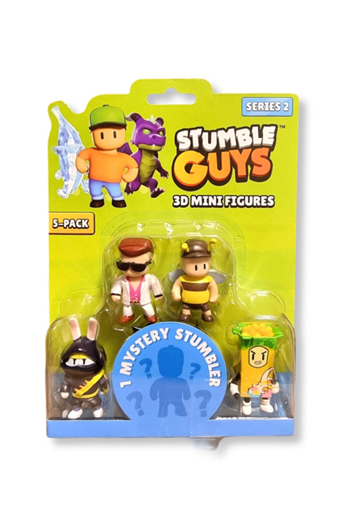 Stumble Guys Seri 2 - 5 li Figür Seti - Furiken - Disco Dan - Stumblebee - Cereal Killer