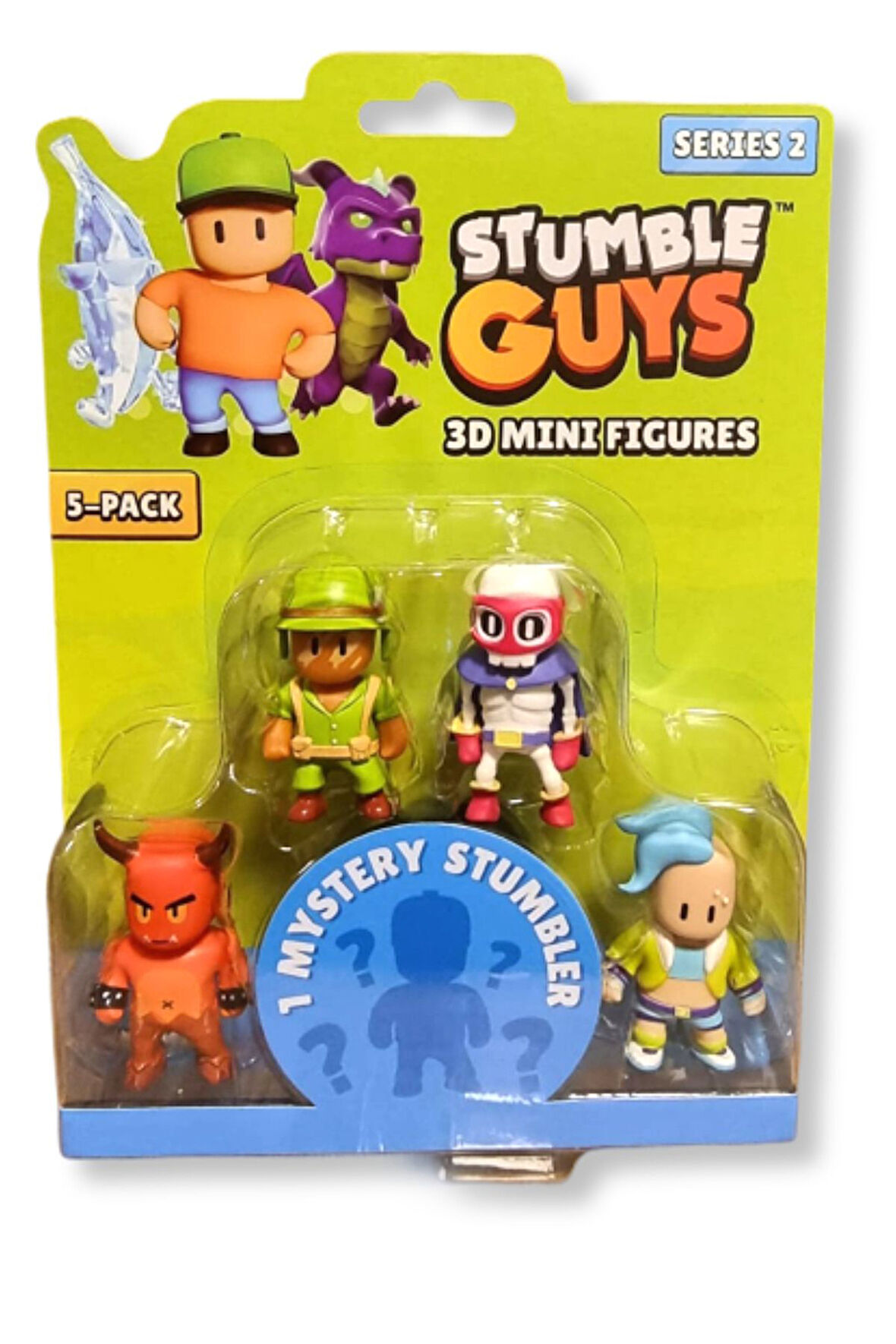 Stumble Guys Seri 2 - 5 li Figür Seti - Red Demon - Private Davis - Super Bones - Velocit