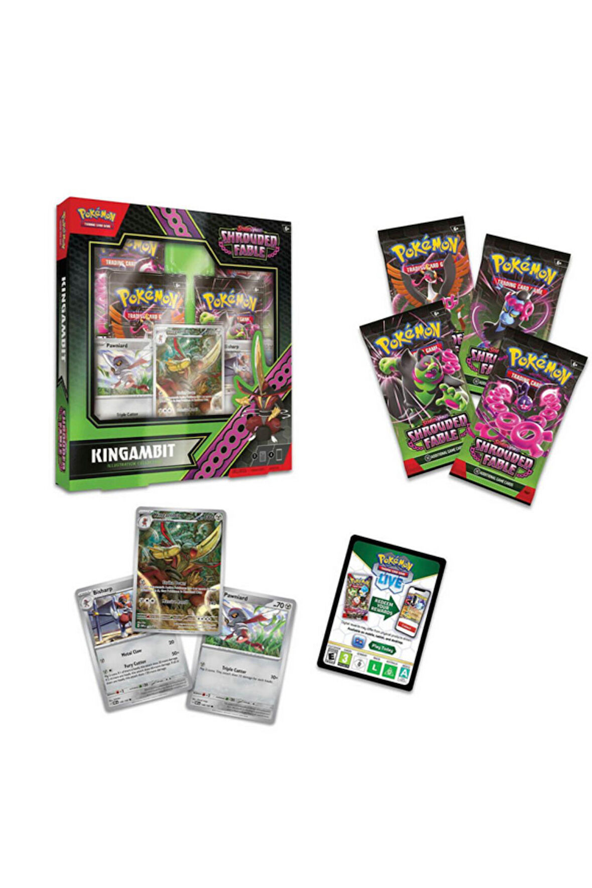 Pokemon Illustration Collection English TCG Özel Kutulu Online Oyun Kodlu Pokemon Kart Seti
