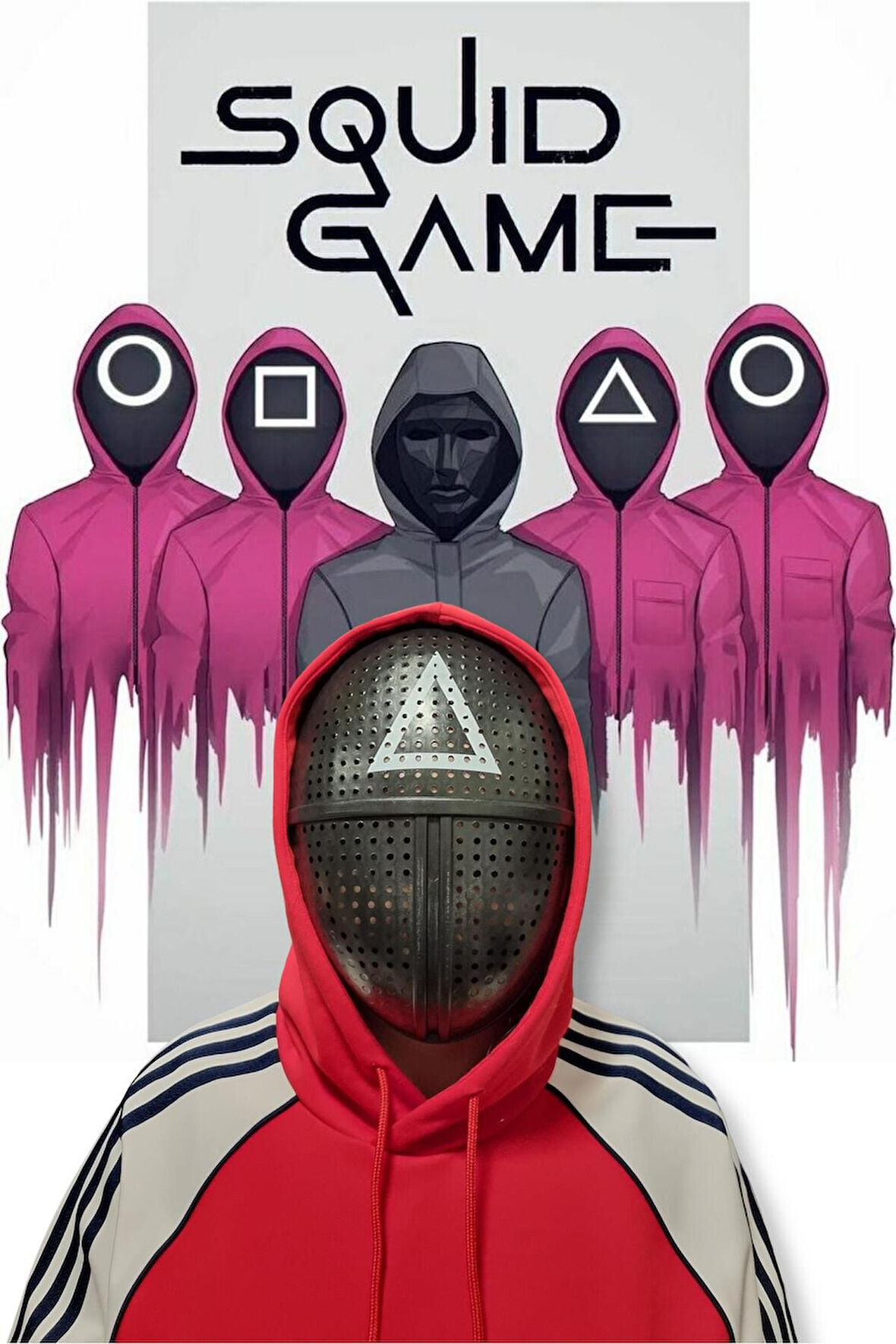 Squid Game Üçgen Sembollü Maske Kostüm Aksesuarı