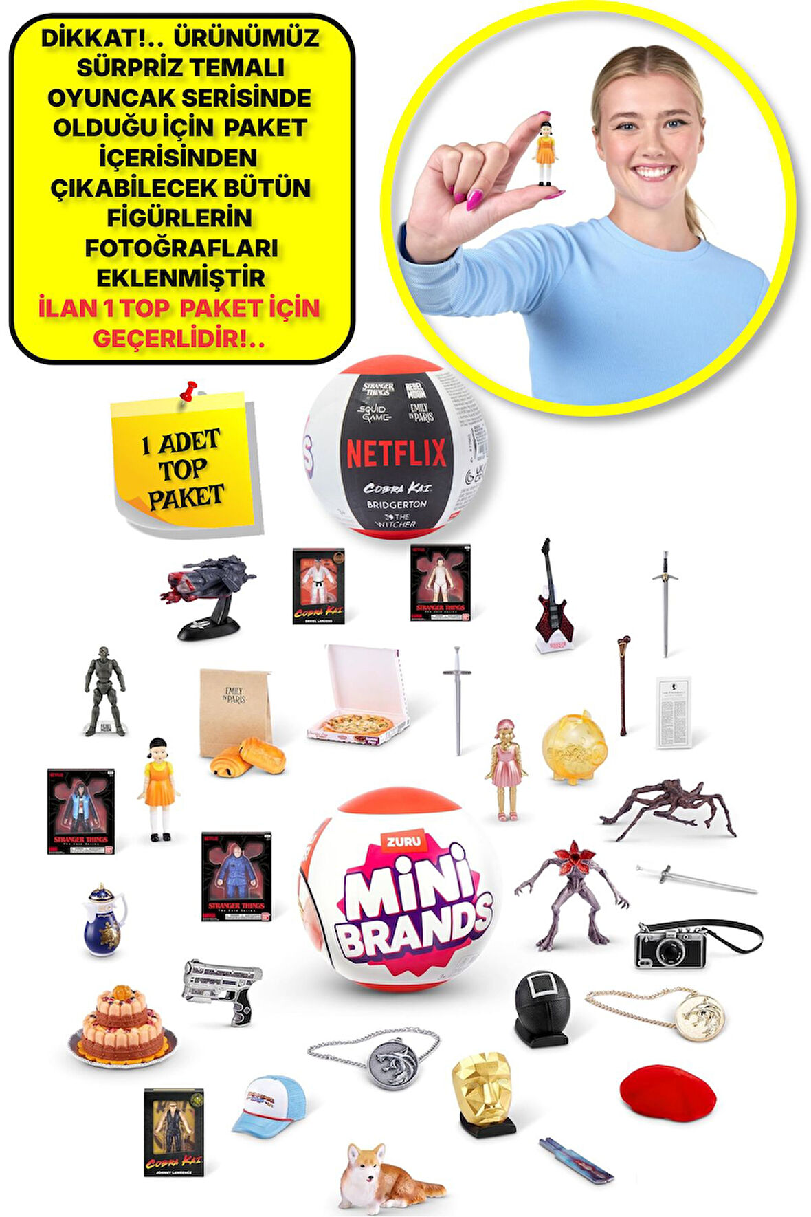Mini Brands Mini Netflix Sürpriz Figürleri Top Paket - 1 ADET