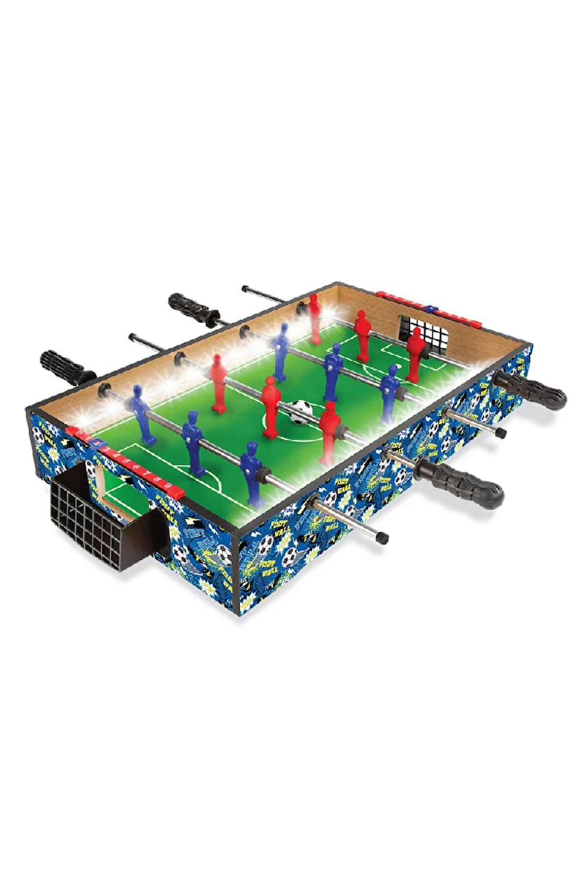 Masaüstü Portatif Taşınabilir Led Işıklı Futbol Langırt Oyun Seti 50X30CM