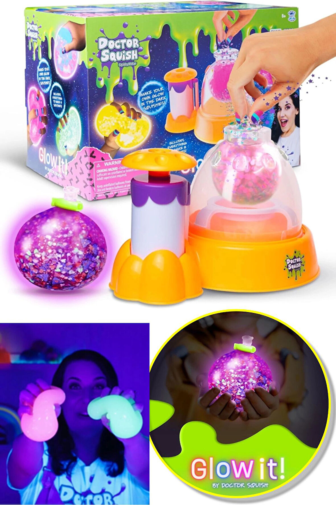 Doctor Squishy - Squishy Maker - Neon Doktor Squishy - Kendinize Özel Neonlu Squishy Yapma Istasyonu
