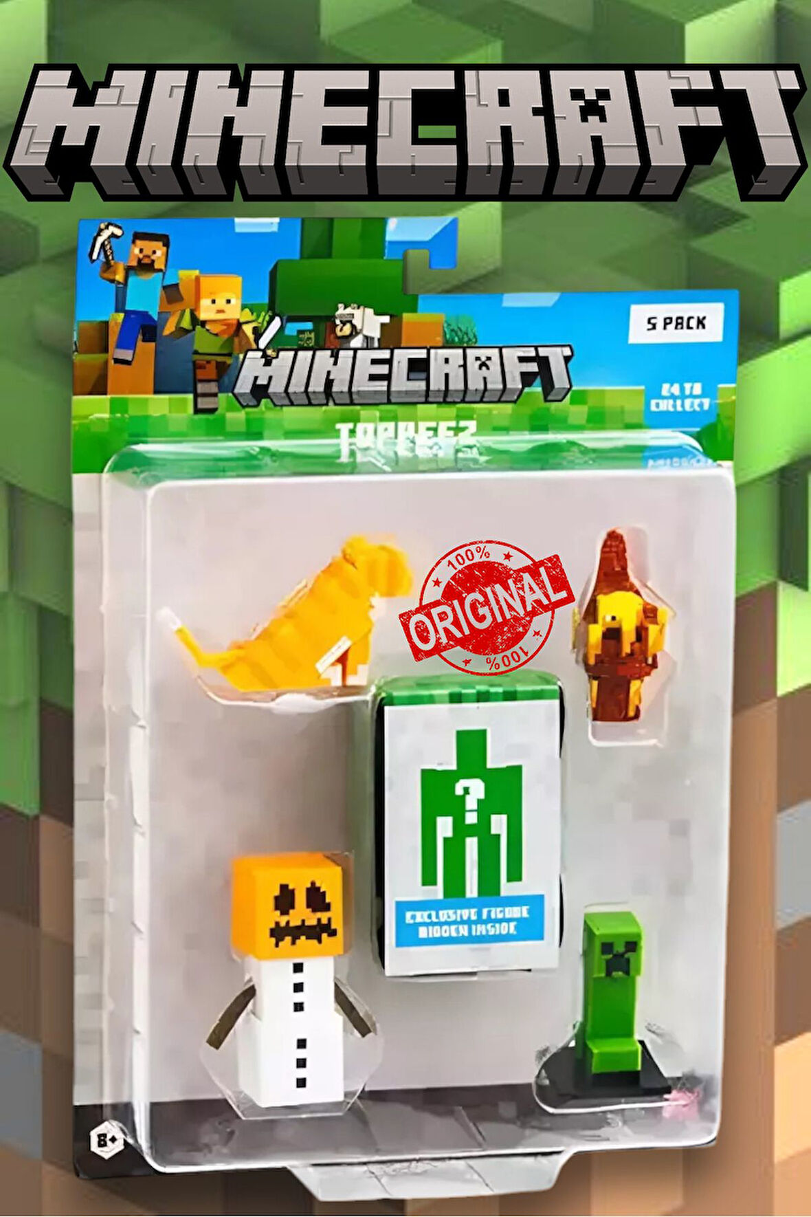 Minecraft 3D Figür Toppeez 5'li Set - MODEL 3
