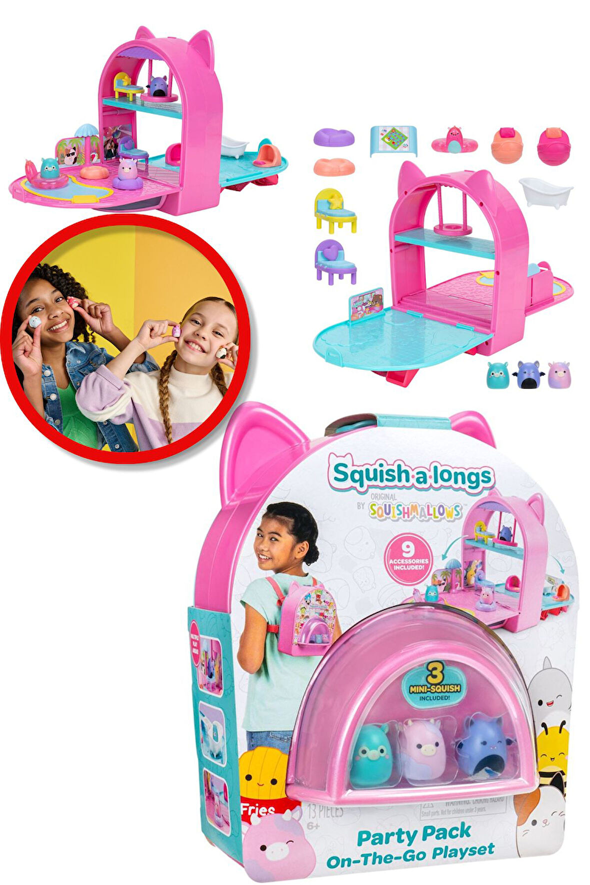 Squishmallows Mini Squish - a - longs Çantalı Oyun Seti