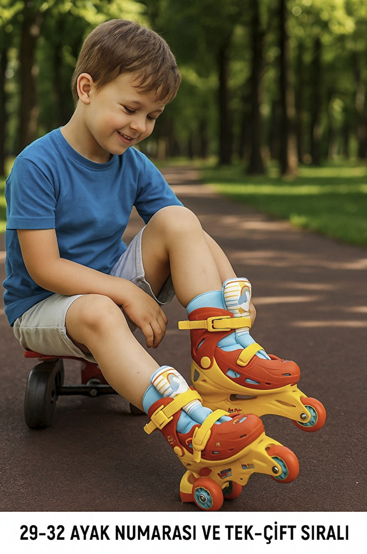 Paw Patrol Tek ve Çift Sıralı 3 Tekerlekli Paten - 29-32 Arası Ayak Numarası için Uygundur