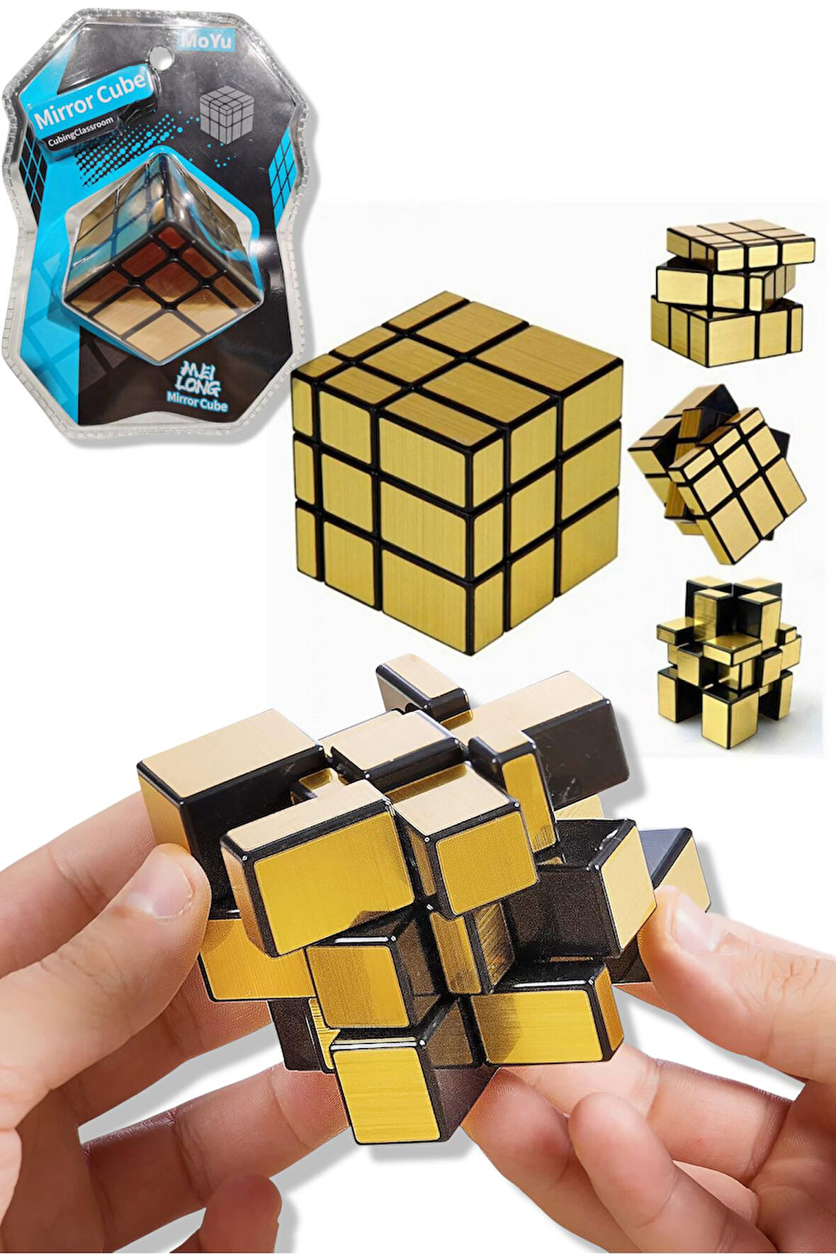Moyu 3X3 Mirror Küp Altın Aynalı Parlak Zeka Küpü Akıl Küpü Küp