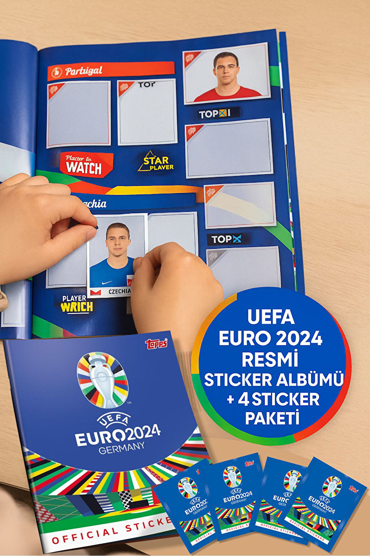 Uefa Euro 2024 Resmi Sticker Albümü 4 Sticker Paketi