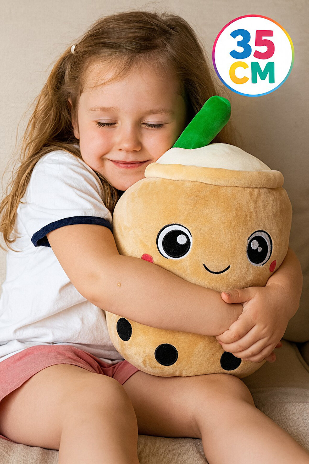 Bubble Tea Kahverengi Peluş 35 cm