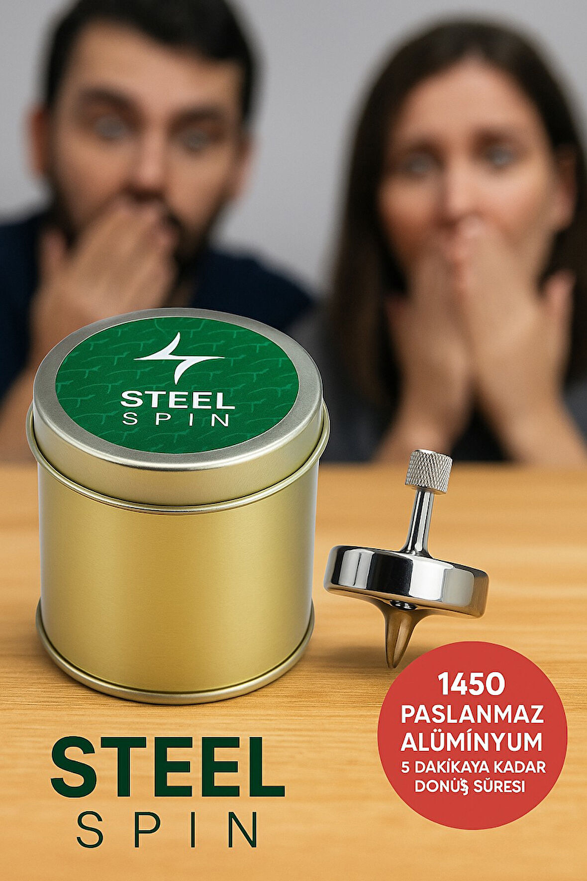 Stres Giderici Uzun Süre Dönebilen Profesyonel Ağır Metal Topaç - Odaklanma için Spin El Oyuncağı