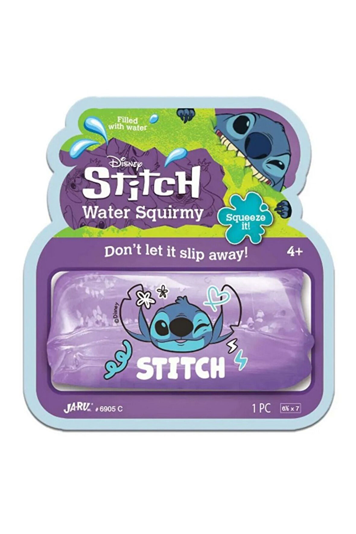 Disney Stitch Water Squirmy Renkli Taşlı Stres Giderici Sıkımlık Squishi - 10 CM