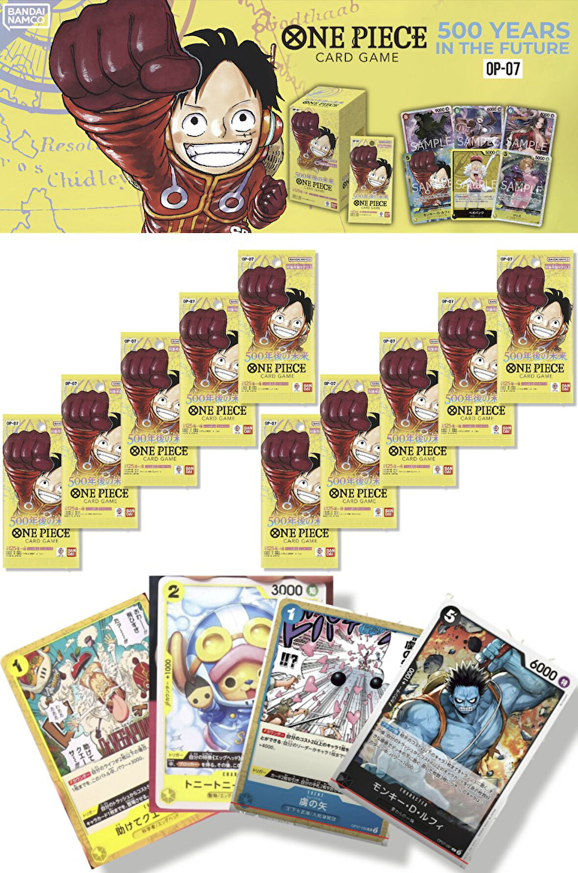 10 Paket One Piece Card Game OP08 Two Legends Bandai Booster Pack Japonca 60 Kart
