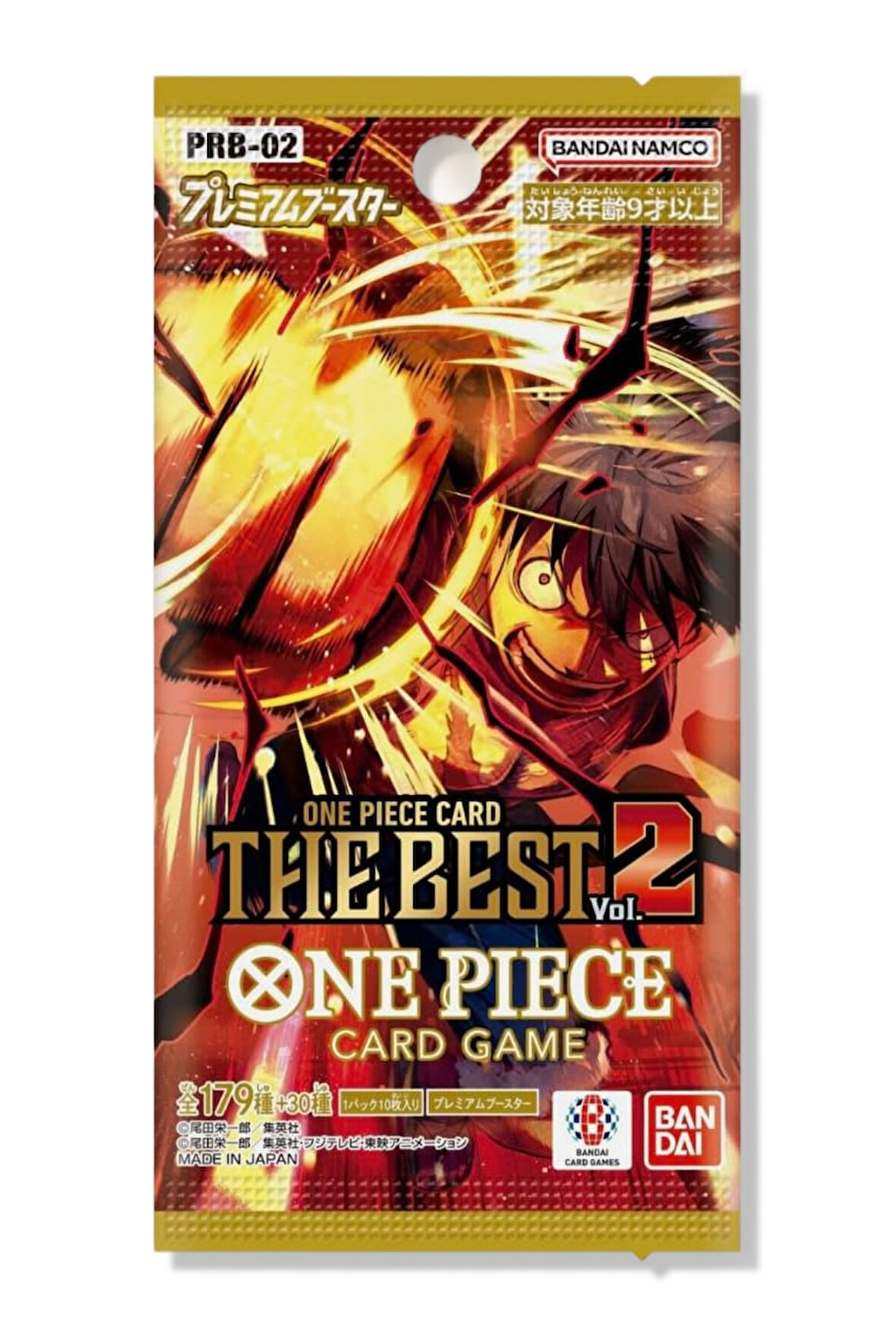 1 Paket Bandai One Piece Card Game The Best Premium Booster Pack PRB-02 Japonca – 10 Kart