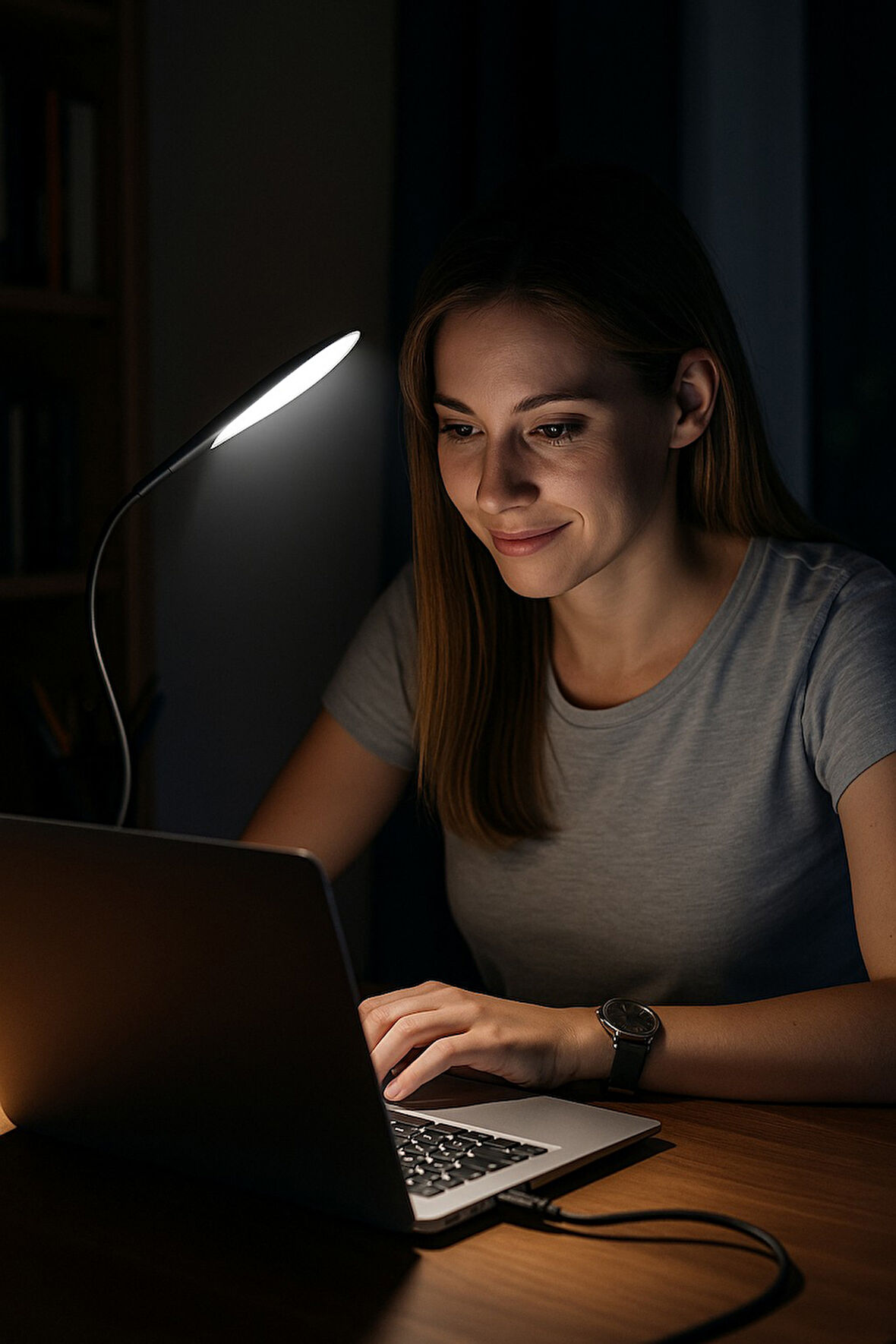 Bilgisayar Usb Led Okuma Lambası 14 Led 3 Kademe Dokunmatik Kısılabilir Işık 360° Esnek Kuğu Boynu