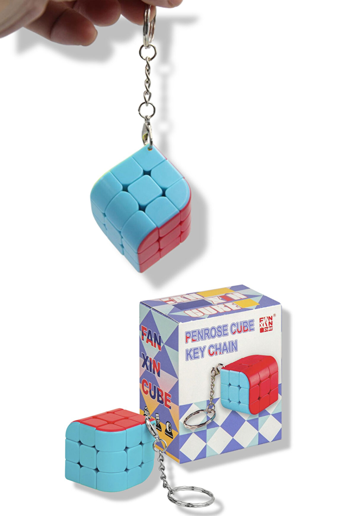 3x3x3 Renkli Magic Cube Anahtarlık – Hızlı Dönüşlü Dayanıklı ve Taşınabilir Akıl Zeka Küpü