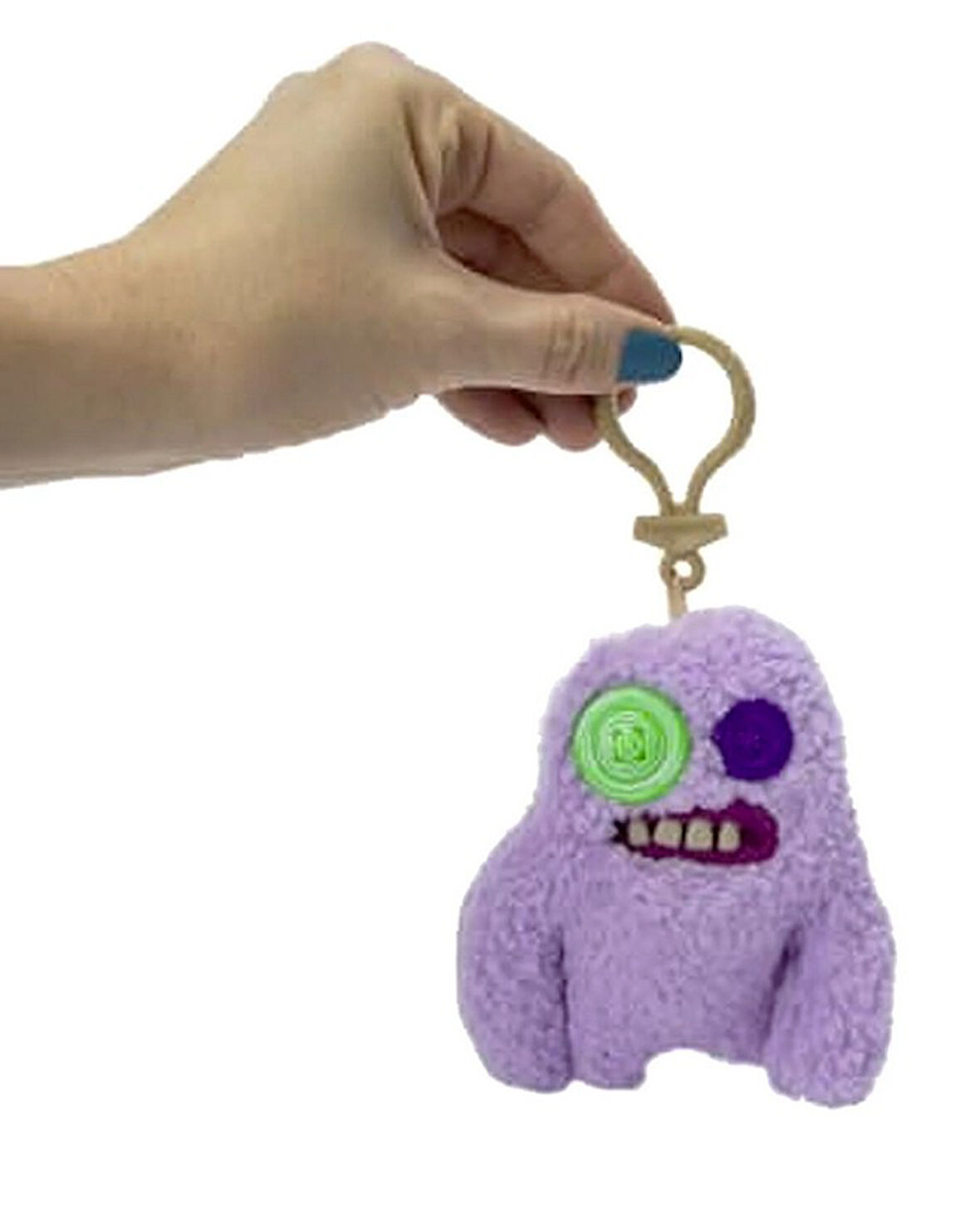 Zuru Fuggler Anahtarlık Lila Düğme Gözlü Komik Yüz Koleksiyon Oyuncak 11 cm