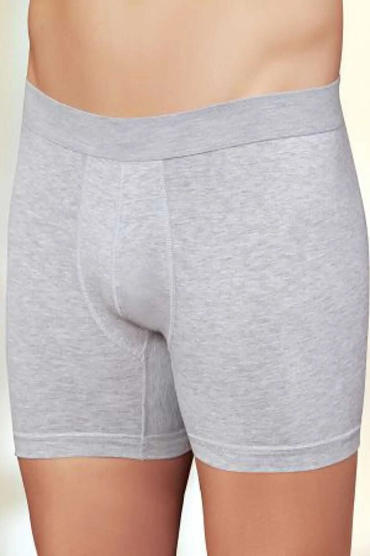 Erkek Beyaz Likralı  Boxer 6'Lı Paket