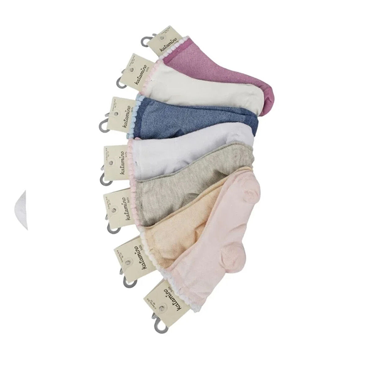 Katamino Monapo Kız Lacoste Soket Çorap 200507 Asorti