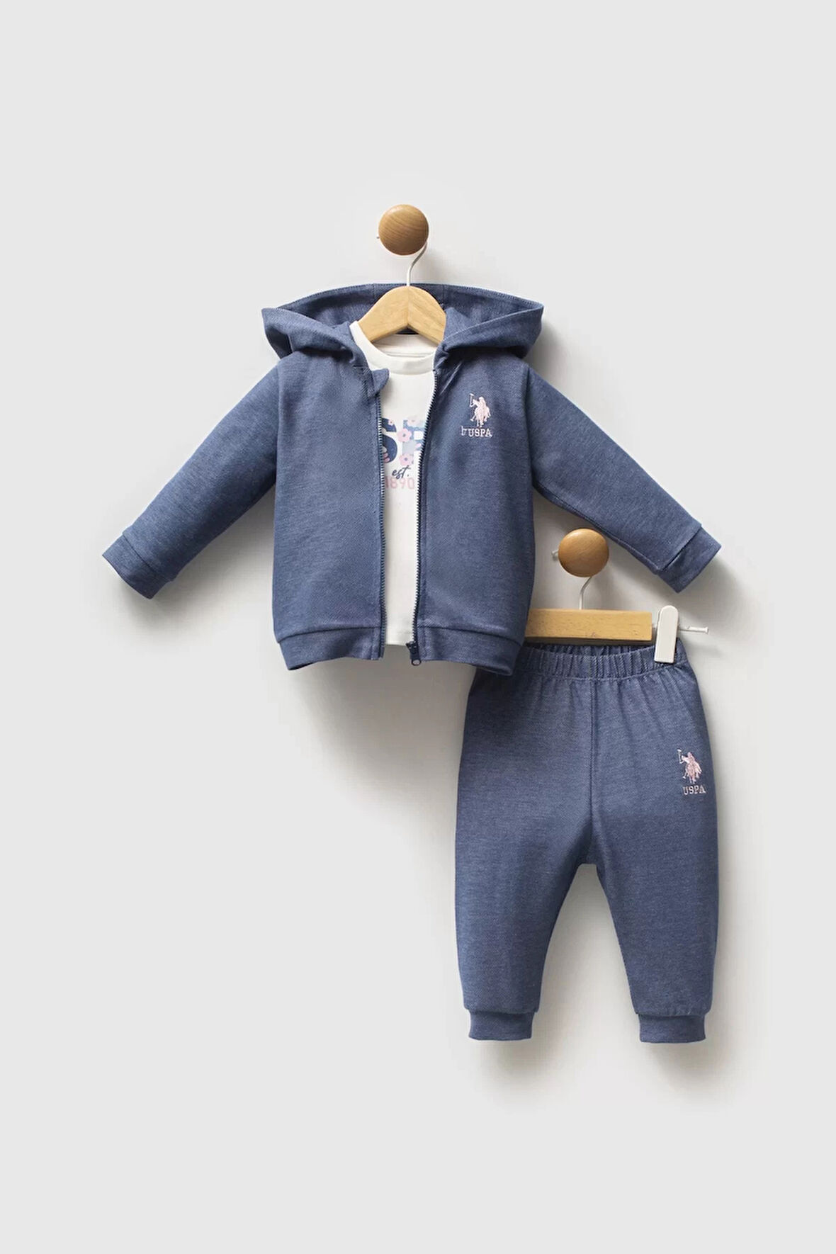 U.s. Polo Assn 3'lü Takım Usb2778 Mavi
