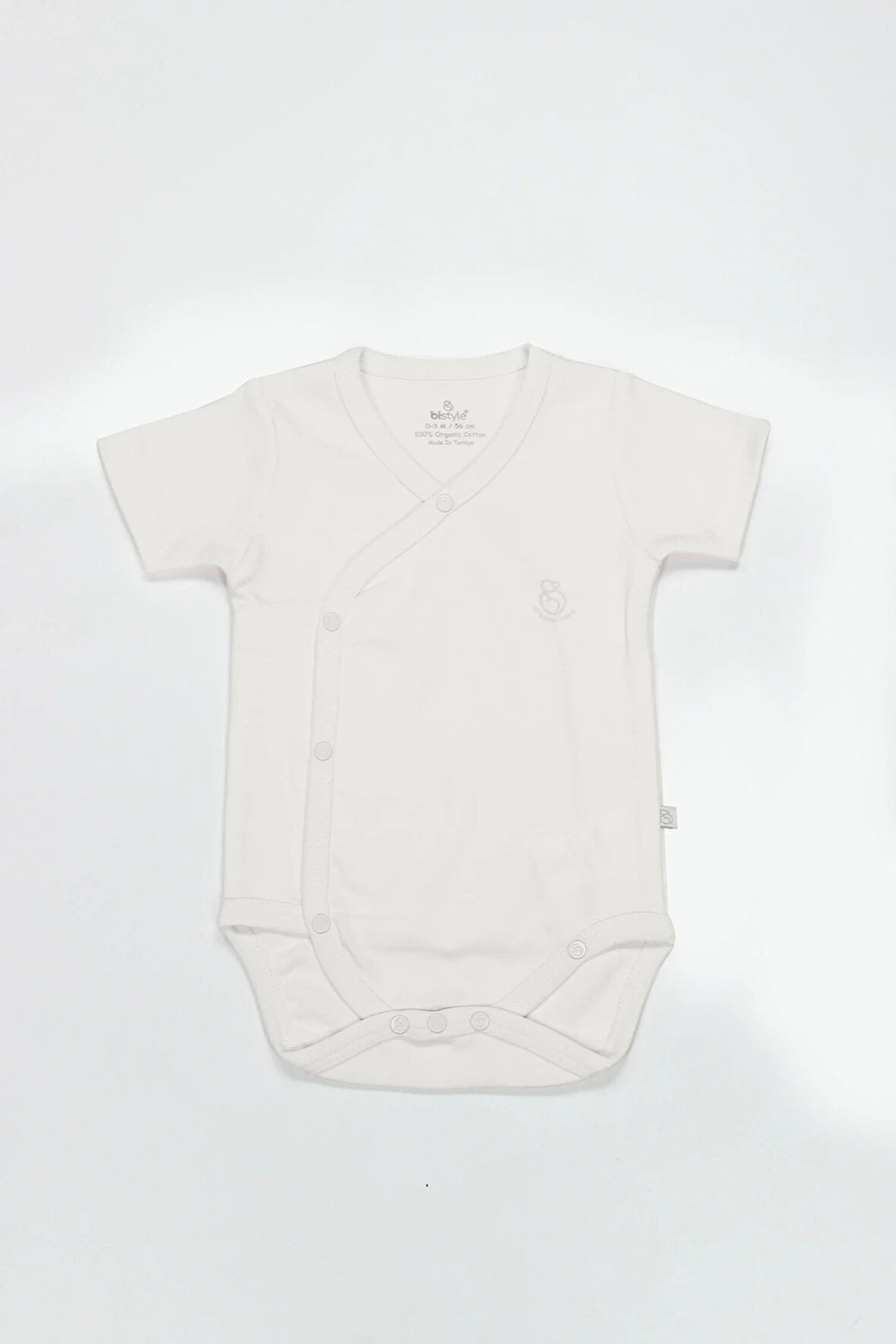 Bistyle Organik Natural Basic Style Kruvaze Yarım Kol Body Bs17101 Ekru