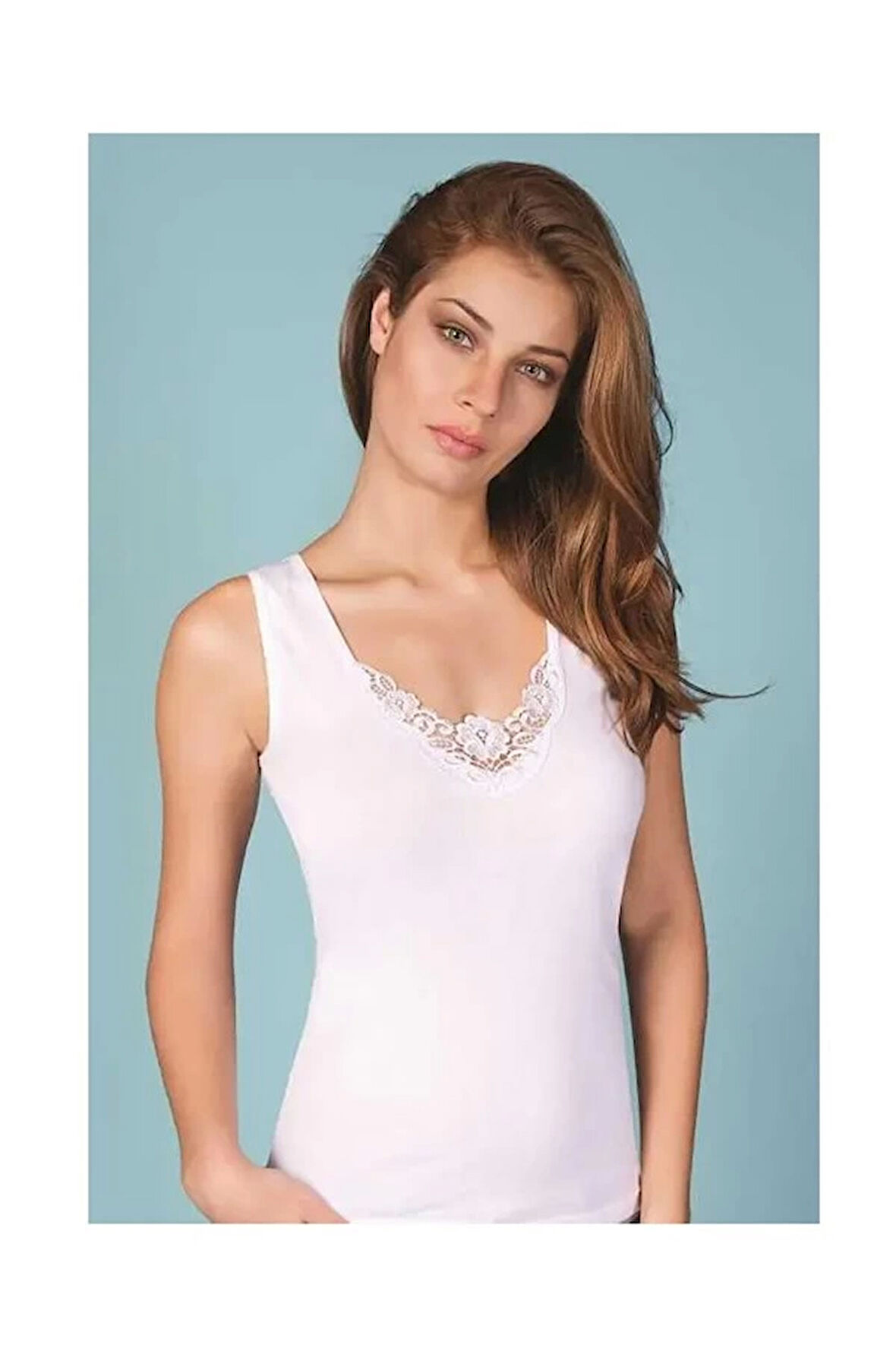 Berrak Kadın Güpürlü Genis Askı Atlet