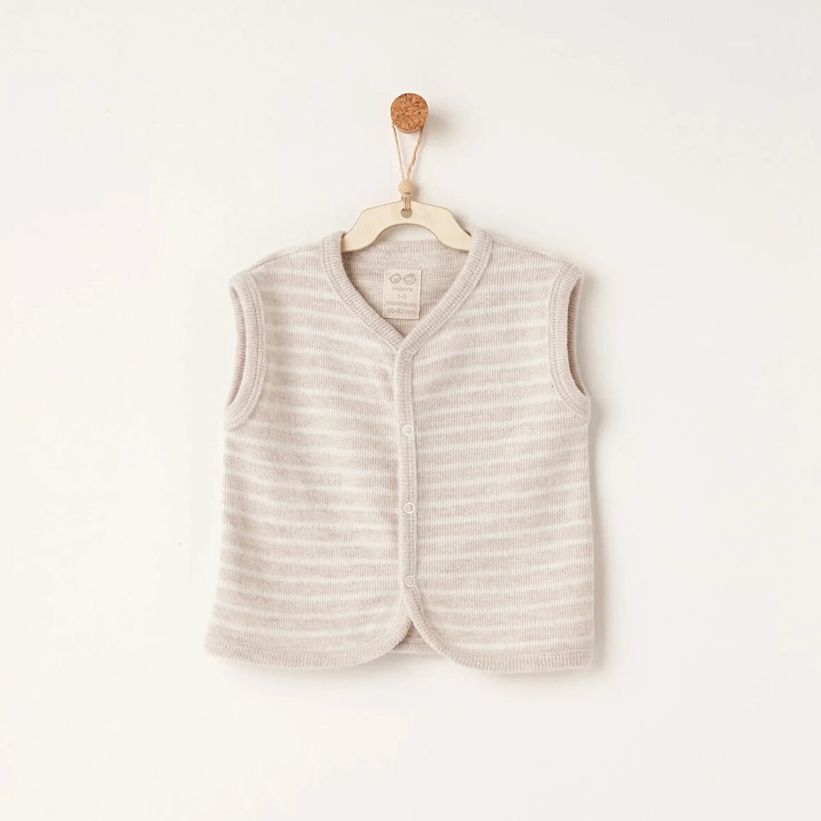 Andywawa Ac26221 Casual Yelek Beige