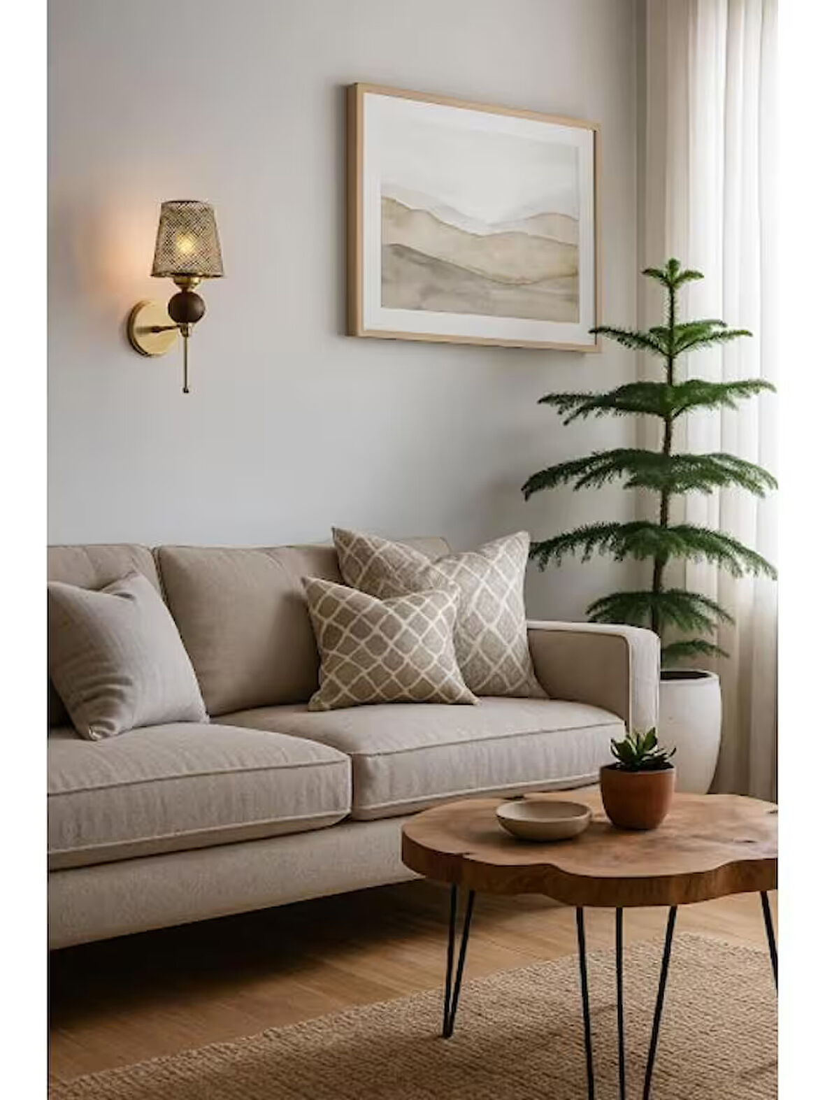 TEKLİ PERGE APLİK ESKİTME STATİK BOYALI KAHVERENGİ RATTAN ŞAPKALI