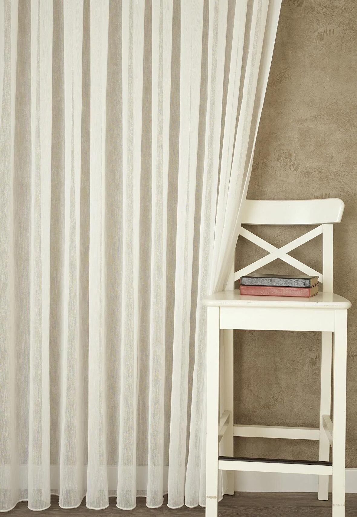 Massarelli Nopeli Keten Tül Ekru  1-3 Sık Pile 