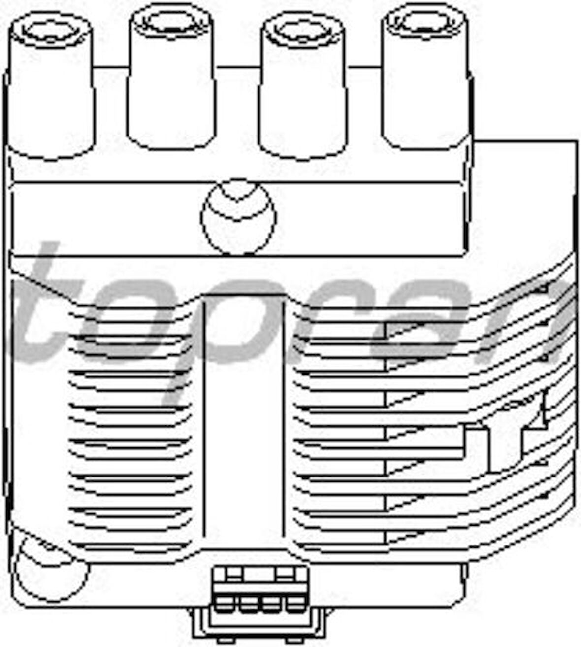 Topran 206637001 755 Ateşleme Bobini Astra F-Corsa B 1.4I 16V-1.6I 16V-Tıgra 1.4 16V-1.6 16V-Vectra B 1.6I 16V