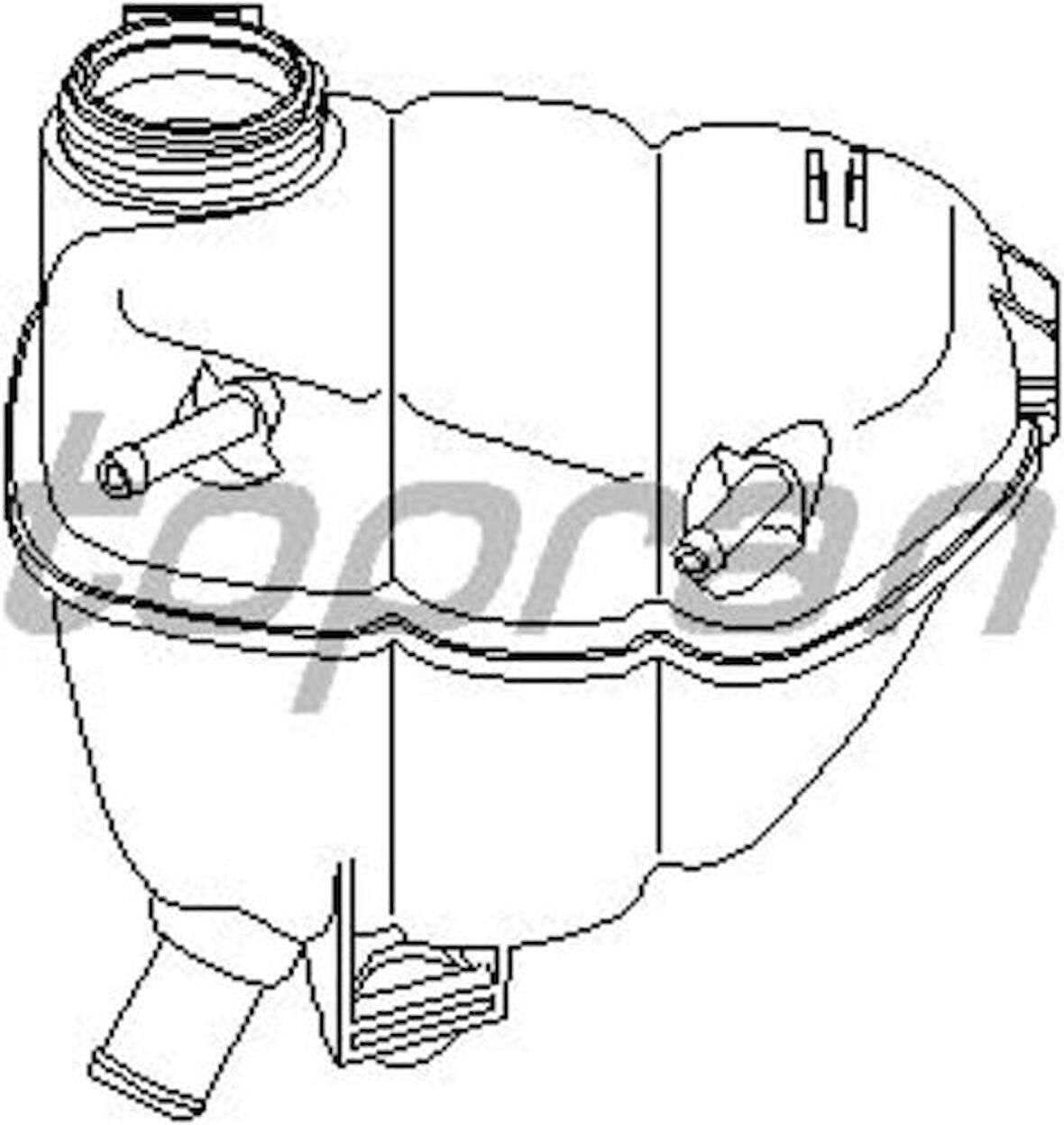 Topran 206903001 Genleşme Kavanozu Radyatör Ek Su Deposu Opel Vectra B 1.6L 16V-1.7Td-1.8I 16V-2.0I 16V-2.6I V6 1304218