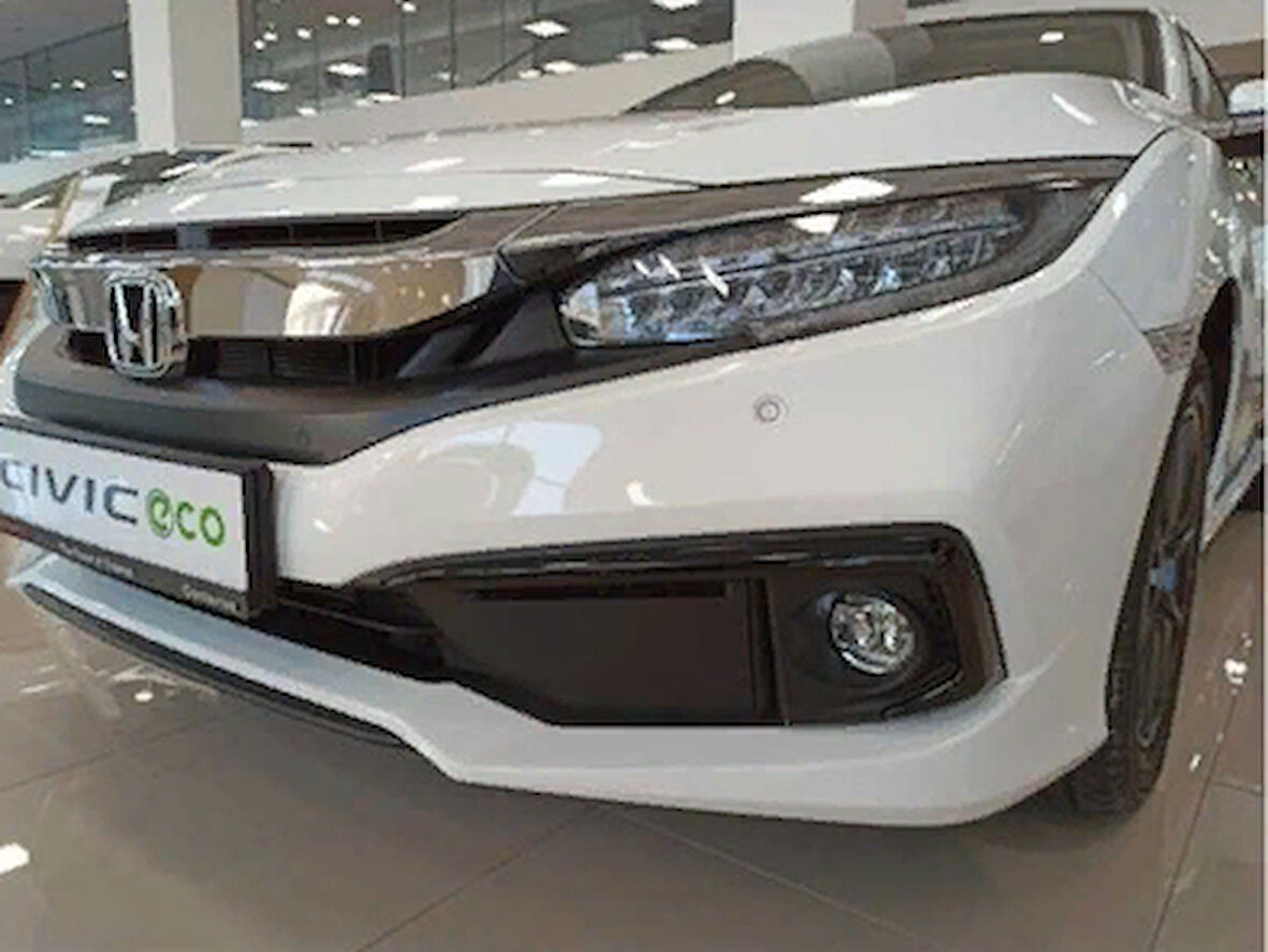 Honda Civic Fc5 2019-2021 Ön Sis Kaşı Kaplaması Piano Black (makyajlı Kasa)