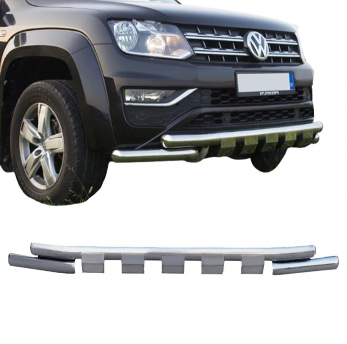 Fiat FullBack 2015+ Sonrası Krom Shark Ön Koruma AQM4WD