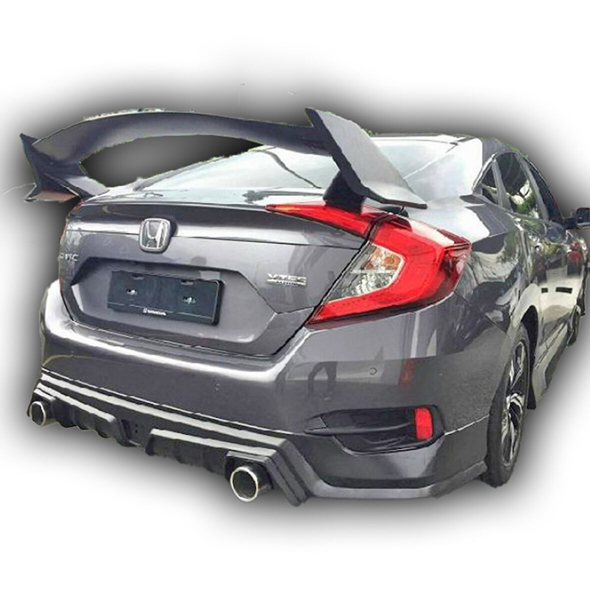 Honda Civic Fc5 2016 - 2021 Mugen Arka Ek Plastik Boyasız