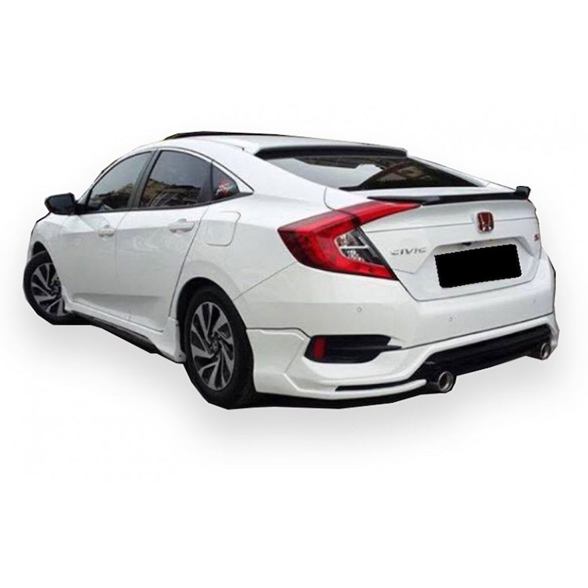 Honda Civic Fc5 2016 - 2021 Turbo Arka Ek Plastik Boyasız